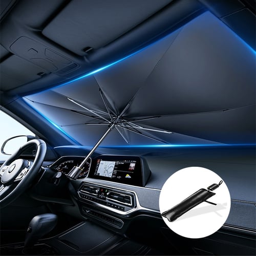 Foldable Car Umbrella Sunshade Cover for Windshield UV Reflecting Front Car Sun shade Umbrella Universal Size - 51 Inches